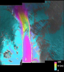 Pine Island Glacier on Sentinel-1A's radar.  Credit: Copernicus data (2015)/ESA/A. Hogg/CPOM