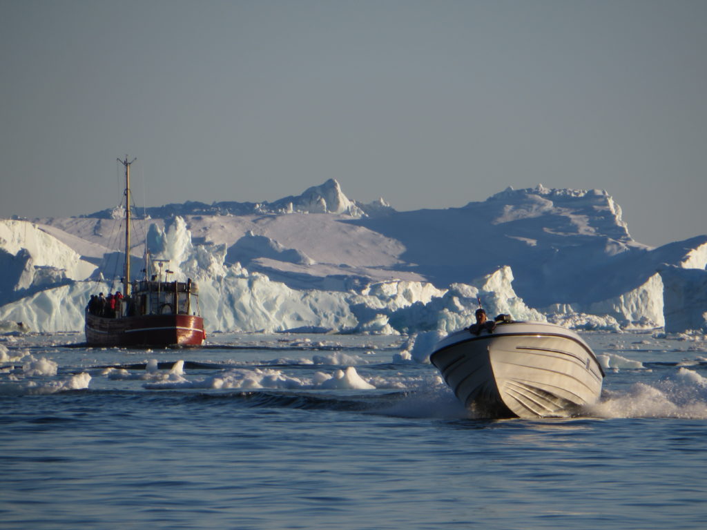 Giant icebergs in the Jakobshavn Isbrae fjord. Credit:Hogg/CPOM