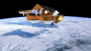 CryoSat-2 altimeter provides measurements of the height of the ice sheet surface. Credit: ESA